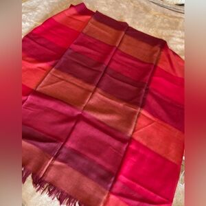 Eyeful Nordstrom Elegant Red Wool Women's Scarf 80x40